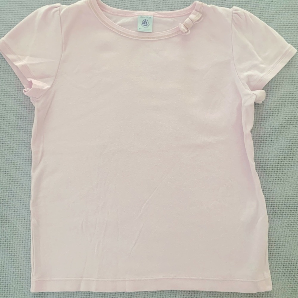 𝅺Girls Petit Bateau pink t-shirt size 10/140 cm